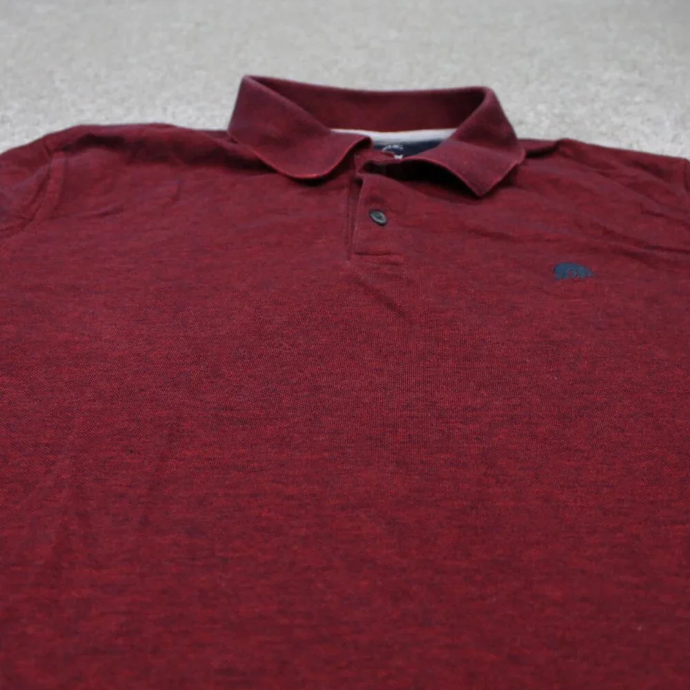 Banana Republic Polo Shirt Mens XL Heather Red Short Sleeve 100% Cotton Pullover